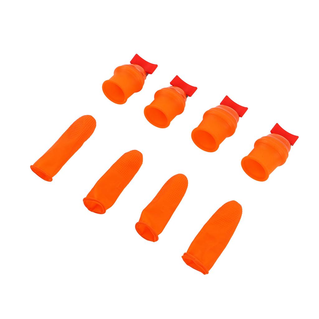 Silicone Thumb Knife Stainless Steel Thumb Knife Picker for Peel Pick Vegetables Pepper Beans