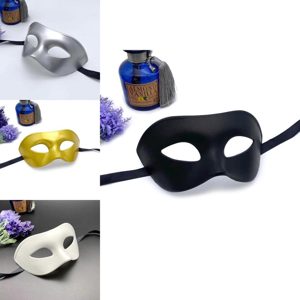 Christmas Holiday Mask For Adults Black And Gold Costume Accessory