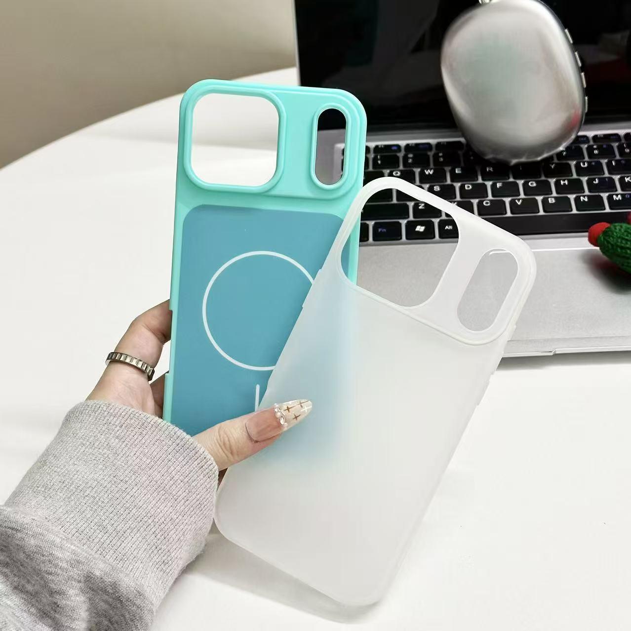 

Dual-Color Jelly Magnetic Phone Case for Apple 17 Pro Max Skin-Feel Acrylic Drop-Proof iPhone 16 Plus