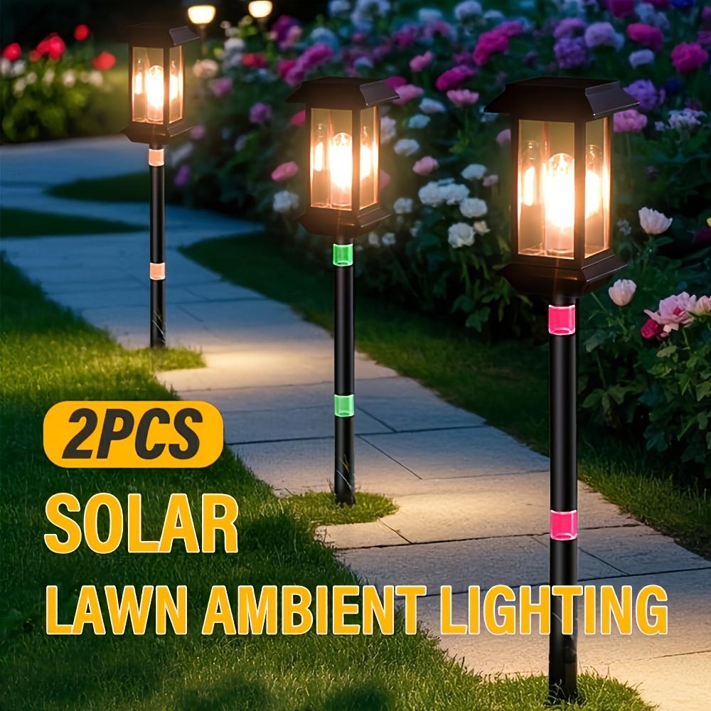 D5 2PCS Outdoor Solar Lamp Landscape Street Lights Intelligent Light Control Home Garden Solar Lamp External Ambiance Lighting