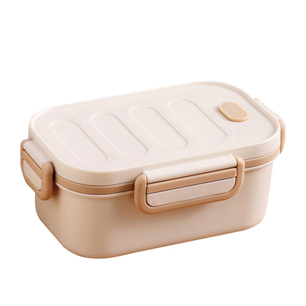Double-Layer Two-Compartment Lunch Box PP Plastic Buckle Fresh-Keeping Box Portable Lunch Snack Box Microwave Ovens Safe