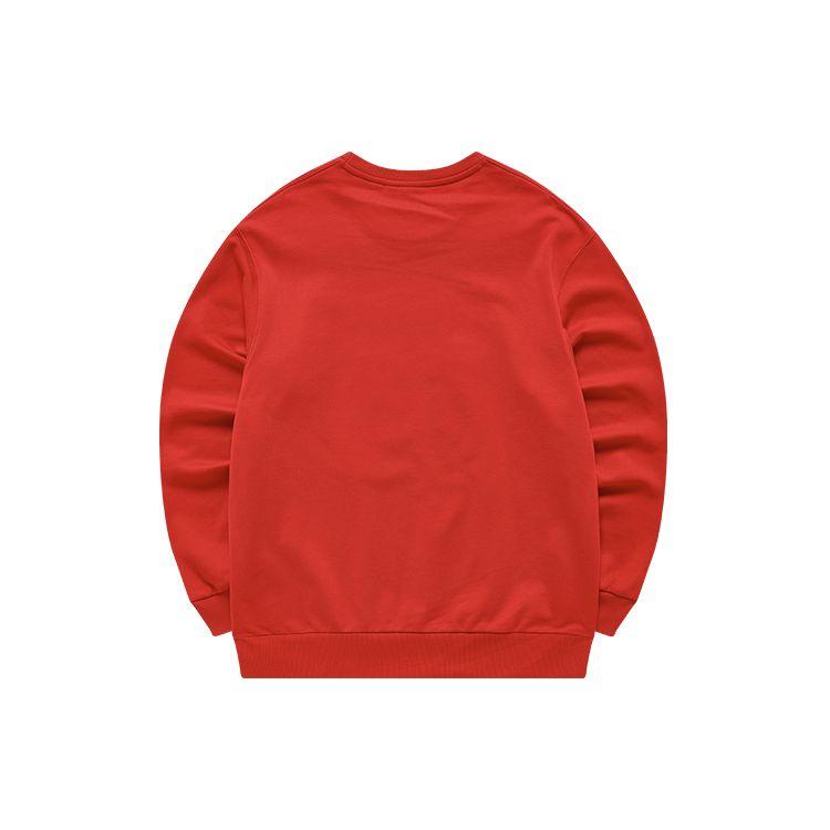 Fila Year Of The Tiger Collection Fun Pattern Sports Knit Pullover Letter Round Neck Sweatshirt Unisex Sweatshirt Legendary-Red F11U219203F-RD