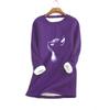 Women Thick Fleece Printing Sweatshirt Warm  Underwear Top