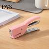 Office Workspace Accessories Mini Handheld Stapler, with Ergonomic Curved Design, Macaron Stapler for Paper Colored Compact Metal Daily Document
