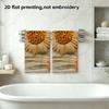Vintage Sunflower Embroidery Bath Towel, Quick Dry Super Absorbent Decor Hand Towel
