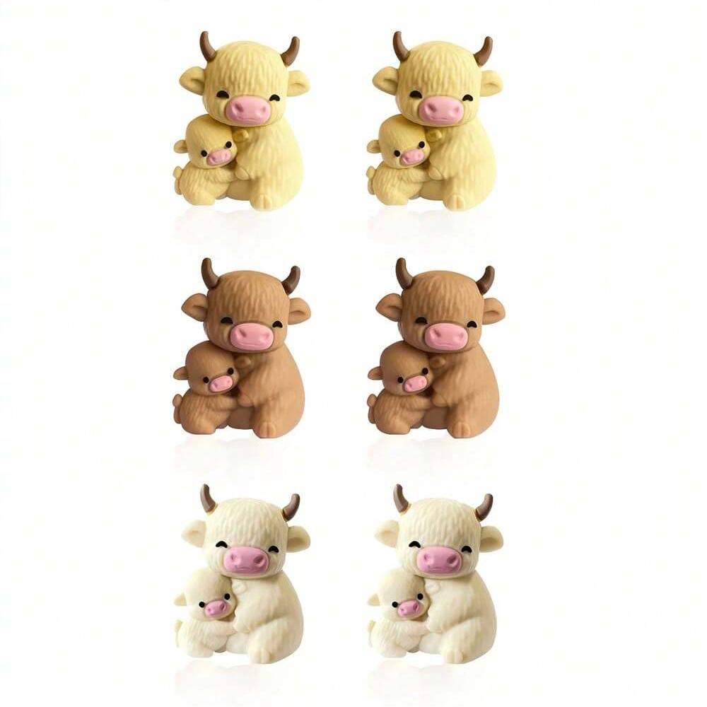 6/30PCS Cute calf silicone beads, DIY crafts, keychains, and jewelry making, jewelry making supplies | Creative handmade beads