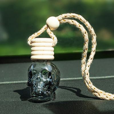Sticlă de parfum cu craniu treptat, ornament agățat, sticlă goală, difuzor de ulei esențial pentru mașină, parfum, odorizant de aer