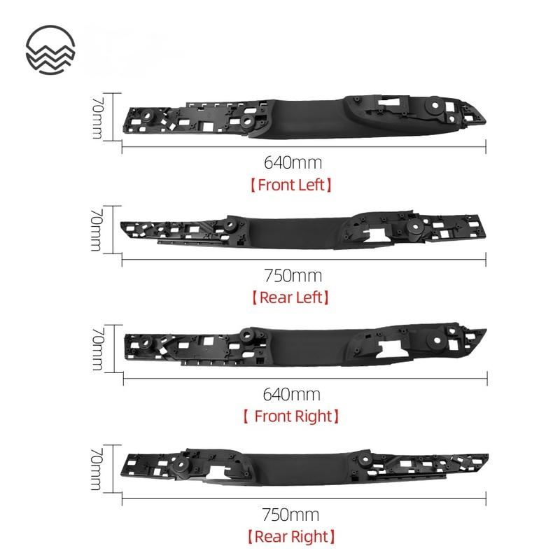 Front Door Interior Inner Handle Pull Carrier Black for BMW 7 Series F01 F02