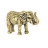 Brass Elephant Ornament Golden Figurine Creative Small Decoration Statue Desktop Adornment Craft Statues