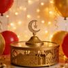 Multi Functional Iron Serving Tray for Holiday Parties Elegant Snacks Storage Container with Nonslip Base