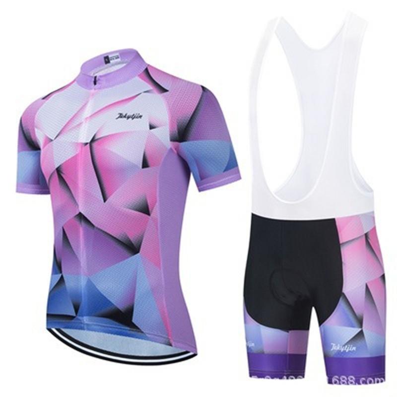 Cycling Clothes Short-sleeved Bicycles Men Women Quick-drying Breathable Mountain Bike Silicone Jacket Shorts Braces