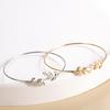 Women Creative Adjustable Leaf Open Cuff Bangle Bracelet Jewelry Accessory Gift