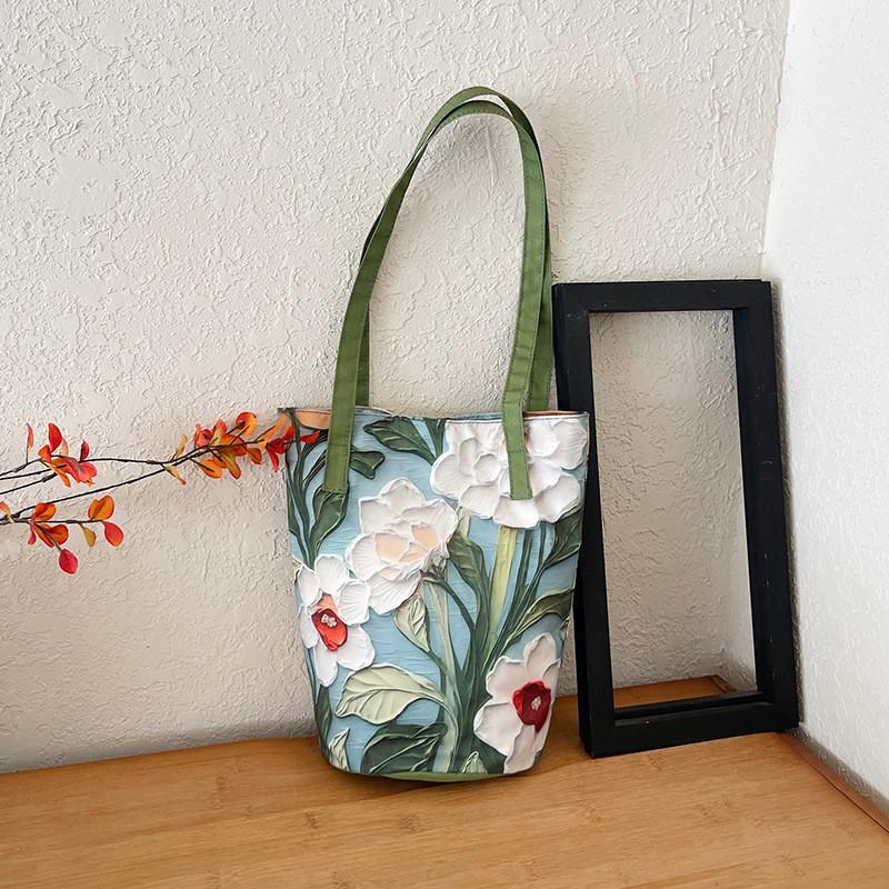 Style Small Canvas Crossbody Bag For Women With Floral Pattern Perfect For Summer And Office
