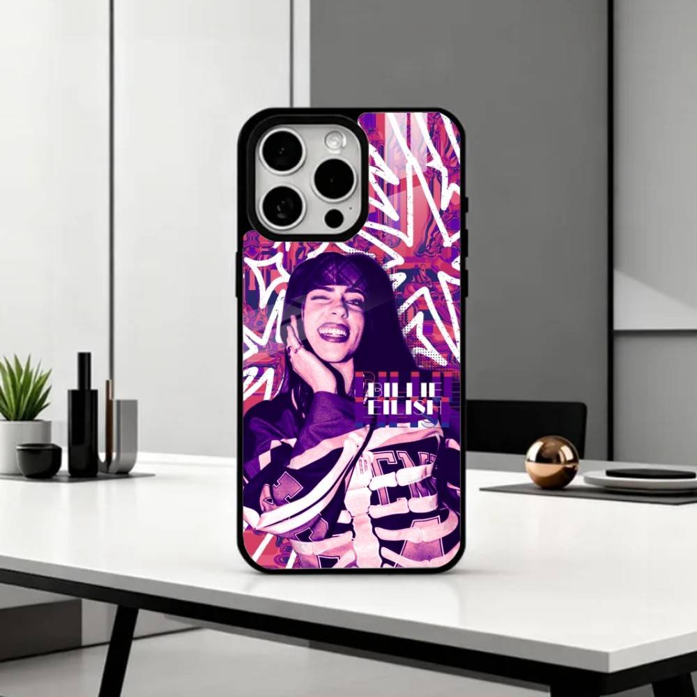 

B-Billie B-BLUE E-Eilish singer Phone Case For iPhone17,16,15,14,13,12,11 Plus,Pro Max Magnetic For Magsafe Wireless Charging iPhone16