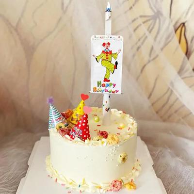 Surprise Clown Birthday Candle Valentine's Day Kids Gifts Mr. Clown Surprise Trick Candle Party Cake Dessert Candle Topper