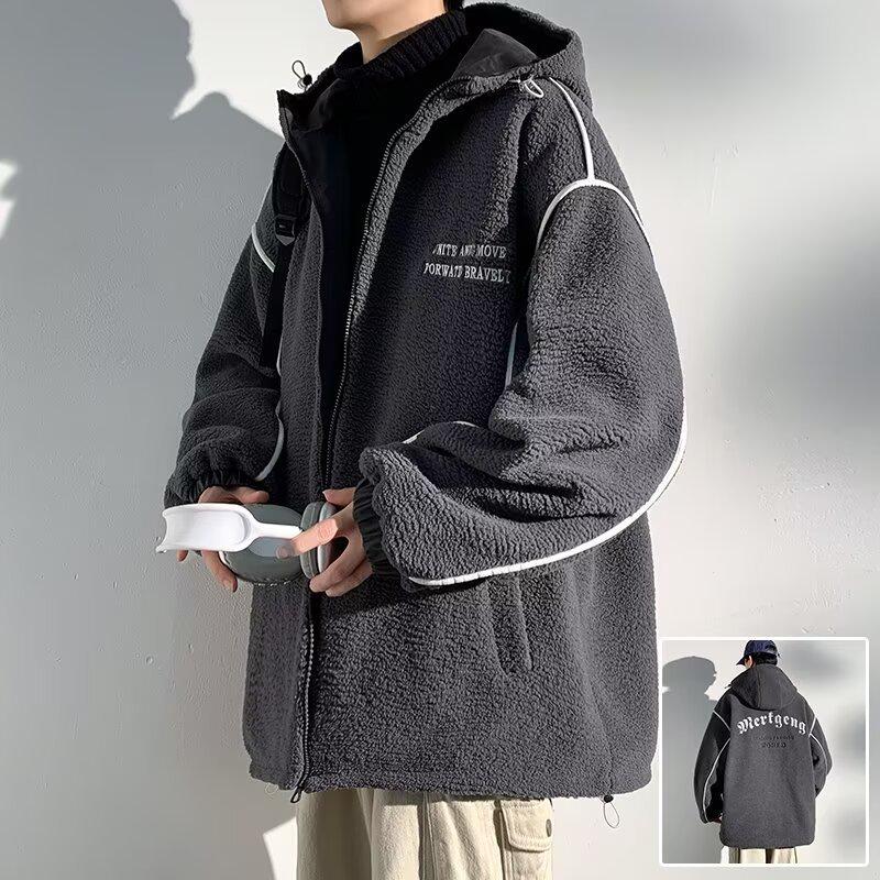 Men's Trendy Lambswool-Thickened Fleece Cotton Jacket - 2025 Spring/Autumn/Winter Collection