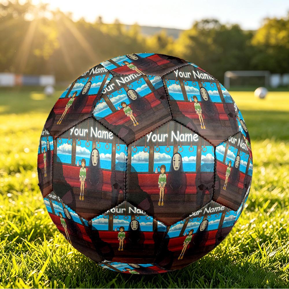 Size 5 FootballSpirited Away Durable PU Soccer Ball for Sports Training Outdoor Competition