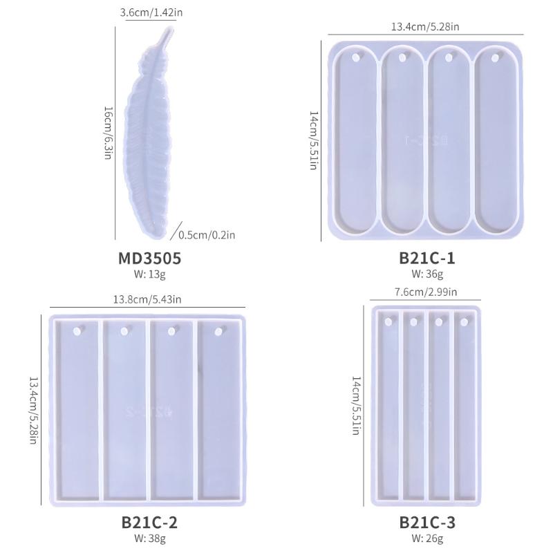 Bookmark Silicone Mold Rectangle Epoxy Resin Casting Mould For Diy Epoxy Resin Book Decoration Crafts Accessories