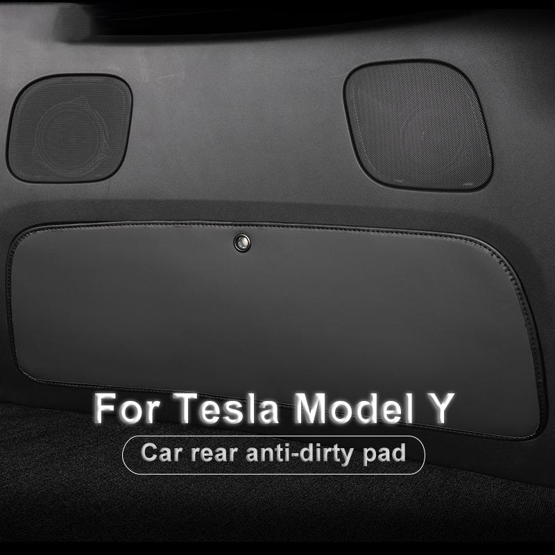For Tesla Model Y Rear Seat Backrest Protection Pad Car Trunk Mat Rear Seat Accessories Interior Styling