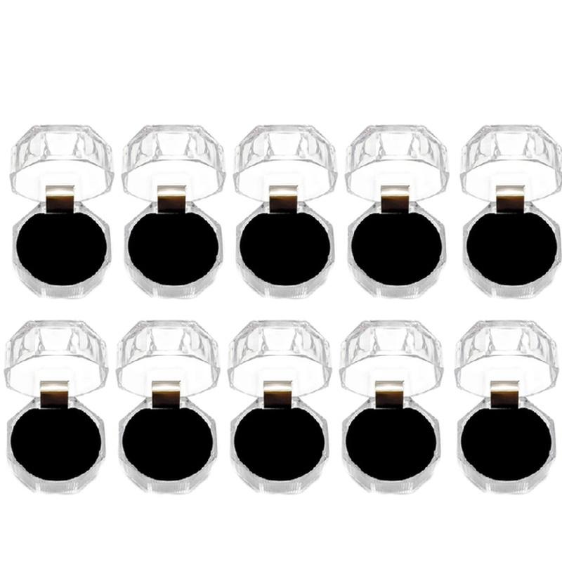 5/10 ks Balení na šperky Krabička na prsteny náušnice Akrylová průhledná Svatba Obal Krabička na šperky