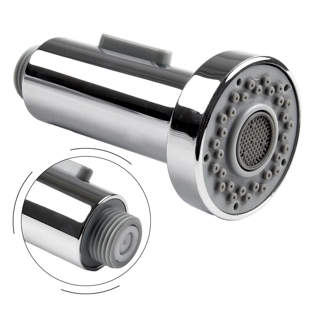 Replacement Pull Out Spray Head for Kitchen Sinks with Swivel Action and Dual Rain Foam Spray Settings G1/2 Threaded Connection