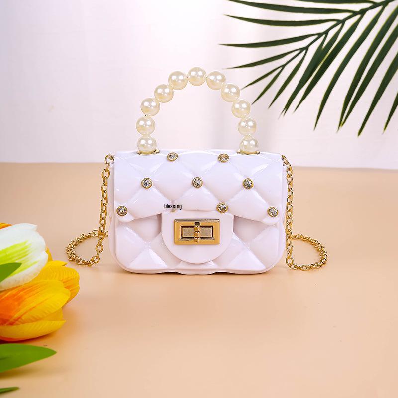 Summer Women's Argyle Pearl Handbag - Jelly Crossbody/Shoulder Bag