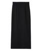 Emi Atelier Cardboard Eyeline Tuck Black Skirt, 13WCS252062, Women's,