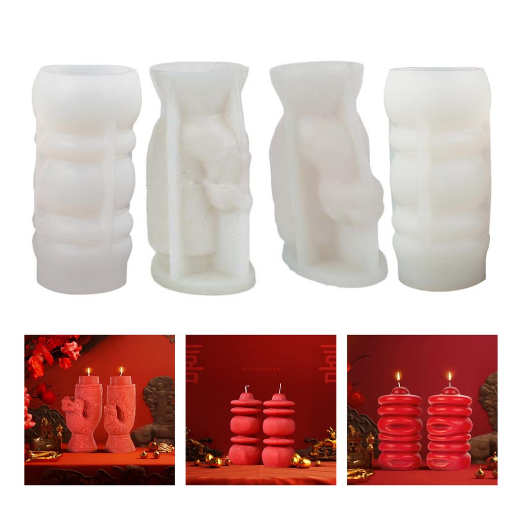 Dragon Phoenixes Fondant Cake Decoration Mould DIY Chocolate Epoxy Mold Manual Candle Aromath Soap Molds for Decorations