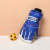 Children's Ski Gloves Outdoor Winter Warmth Plus Velvet Thickening Play Snow Windproof Boys and Girls Water Splashing Cold Proof Gloves