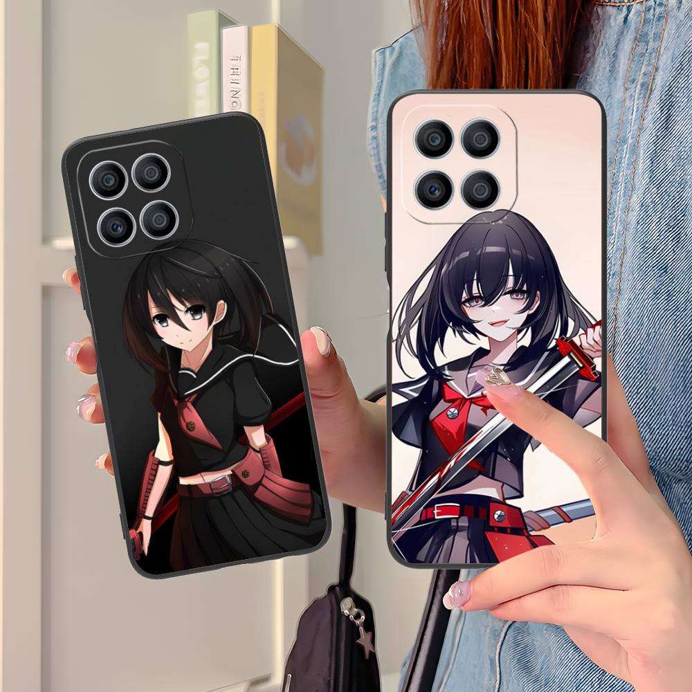 Akame Kurome Matte TPU Mobile Phone Case for Honor 90 80 70 60 50 30 20 10 9 8 7 Pro S SE Lite 5G Colorful Printing Cover