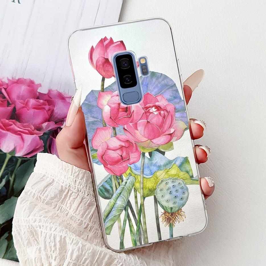 For Samsung Galaxy S9 Case SM-G960F Cute Cat Painted Cover Soft Slim Phone Case For Samsung S9 Plus S 9 Galaxy S9+ SM-G965F Bags