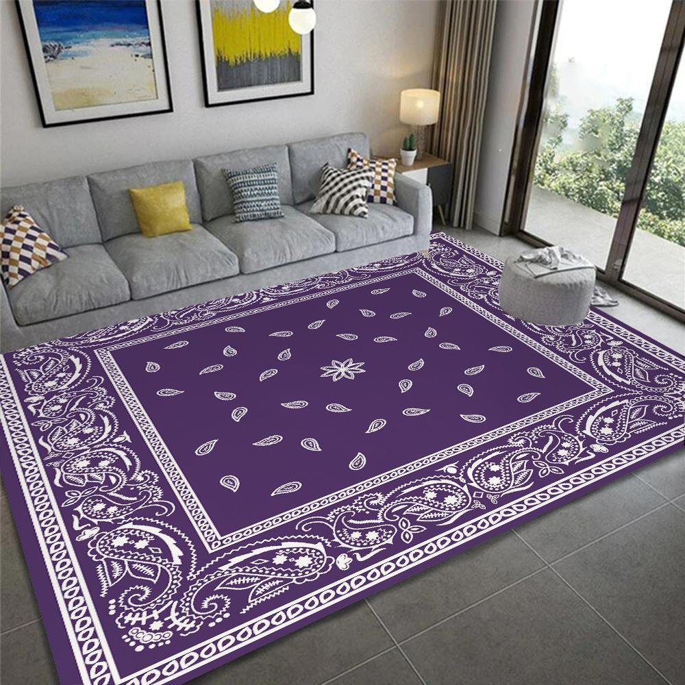 Paisley raksta bandanas laukuma paklājs, neslīdošs