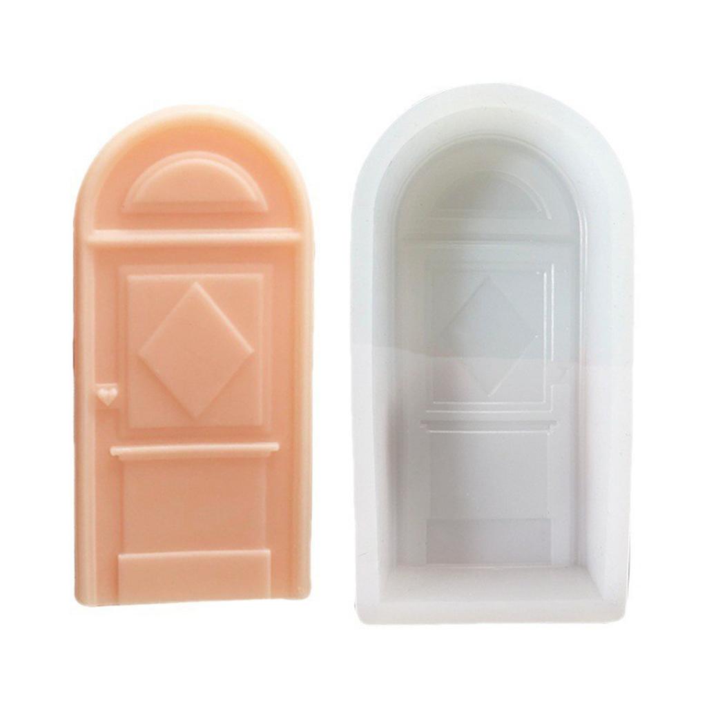 Happiness Door Candle Mold Clay Plaster Resin Decorations DIY Epoxy Resin Aromatherapy Candle Soap Silicone Mould