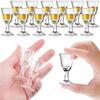 HeY LiLac 12 Stuks Mini Shotglaasjes 10ML Likeurglaasjes Shooters met Voet Kleine Luxe Shotglaasjes Voor Tequila Sterke Drank