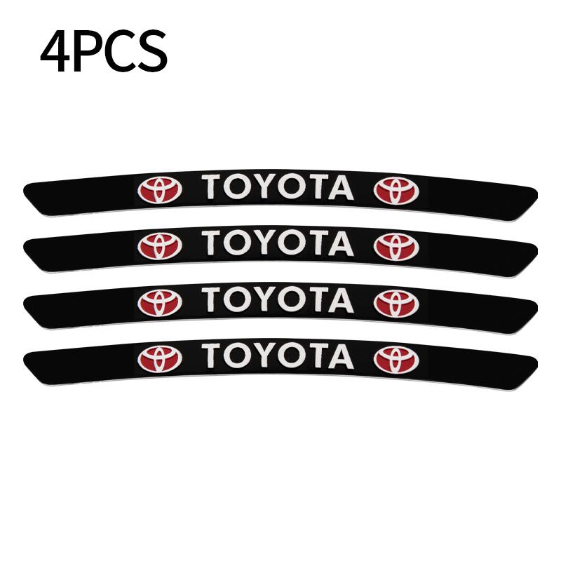 4Pcs Aluminum Car Wheel Hub Badge Sticker Tire Rim Decor Decal for Toyota Trd Corolla Camry RAV4 CHR Yaris Prius Prado Auris Avensis