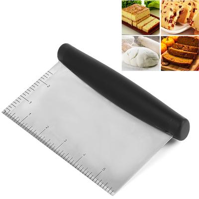 Multi Purpose Bench Scraper Stainless Steel Pizza Dough Scraper Chopper Dough Cutter for Bread and