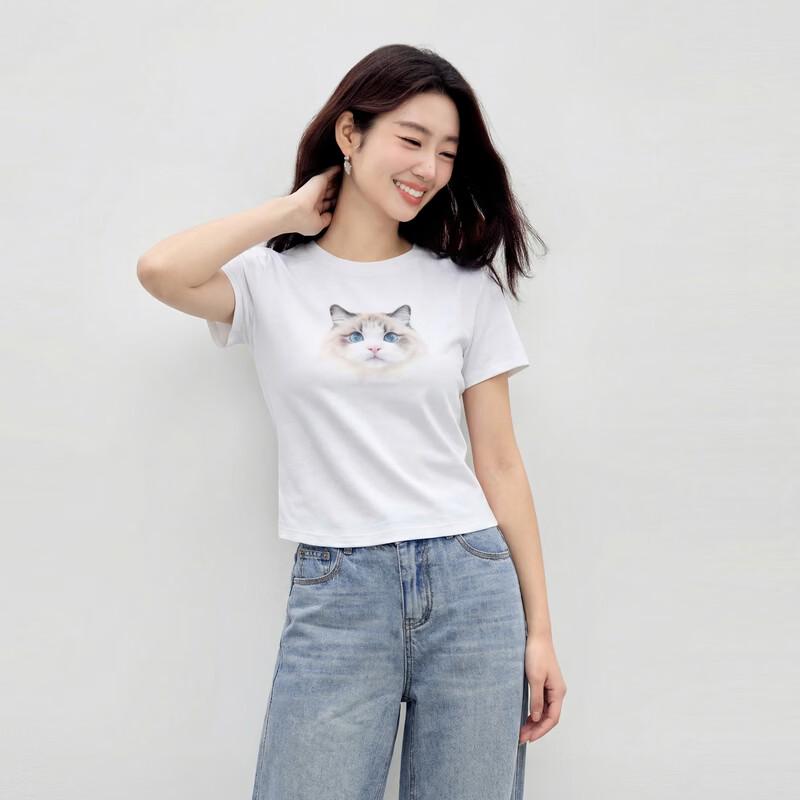 Women s Slim Fit Printed Short Sleeve T-Shirt S