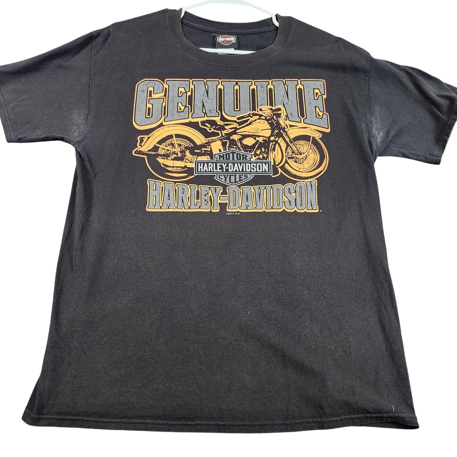 Harley-Davidson Shirt Mens Medium Black Genuine Motorcycles Tee Houston Texas Unisex T-Shirt S