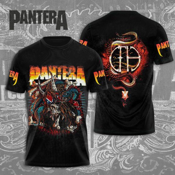 Populaire Groupe de Heavy Metal Rock Pantera Impression 3D Hommes Femmes T-shirt Col Rond Manches Courtes Hip Hop Haut Streetwear Décontracté T-shirts Adultes