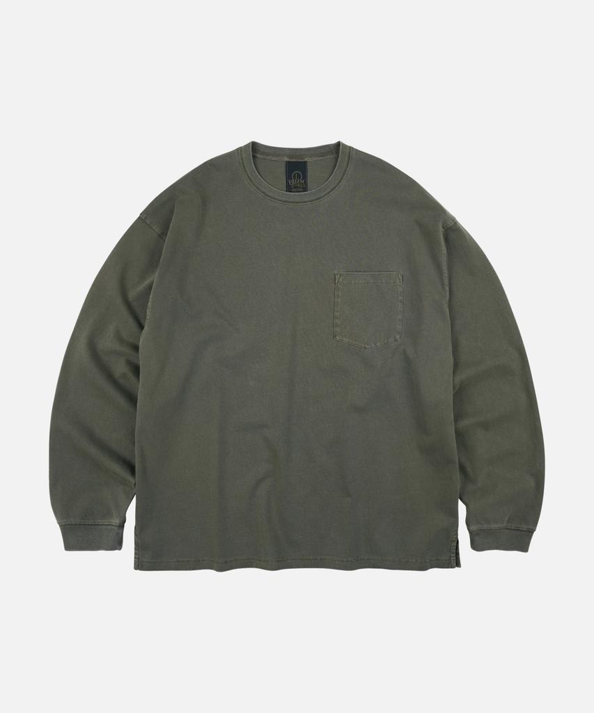 FRIZMWORKS Pigment Pocket Long Sleeve Tee _ Olive