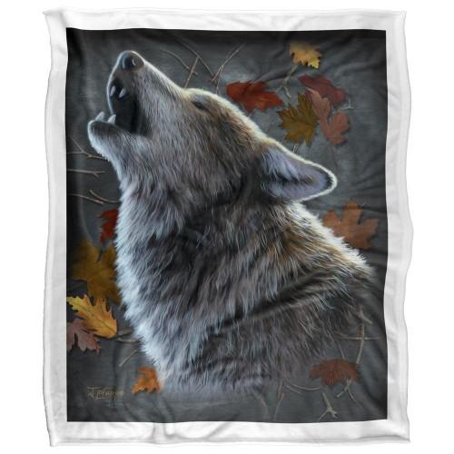 JQ Licensing Jlo Silky Howling Wolf Supersoft Blanket