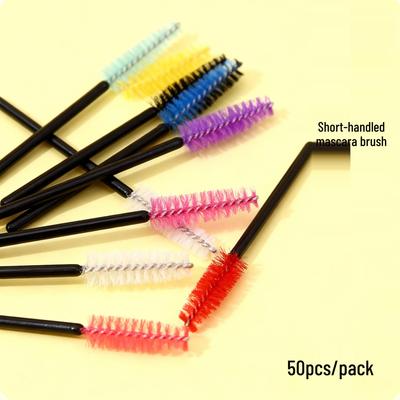 50er-Pack Tragbarer Einweg-Mascara und Wimpernbürstenkamm