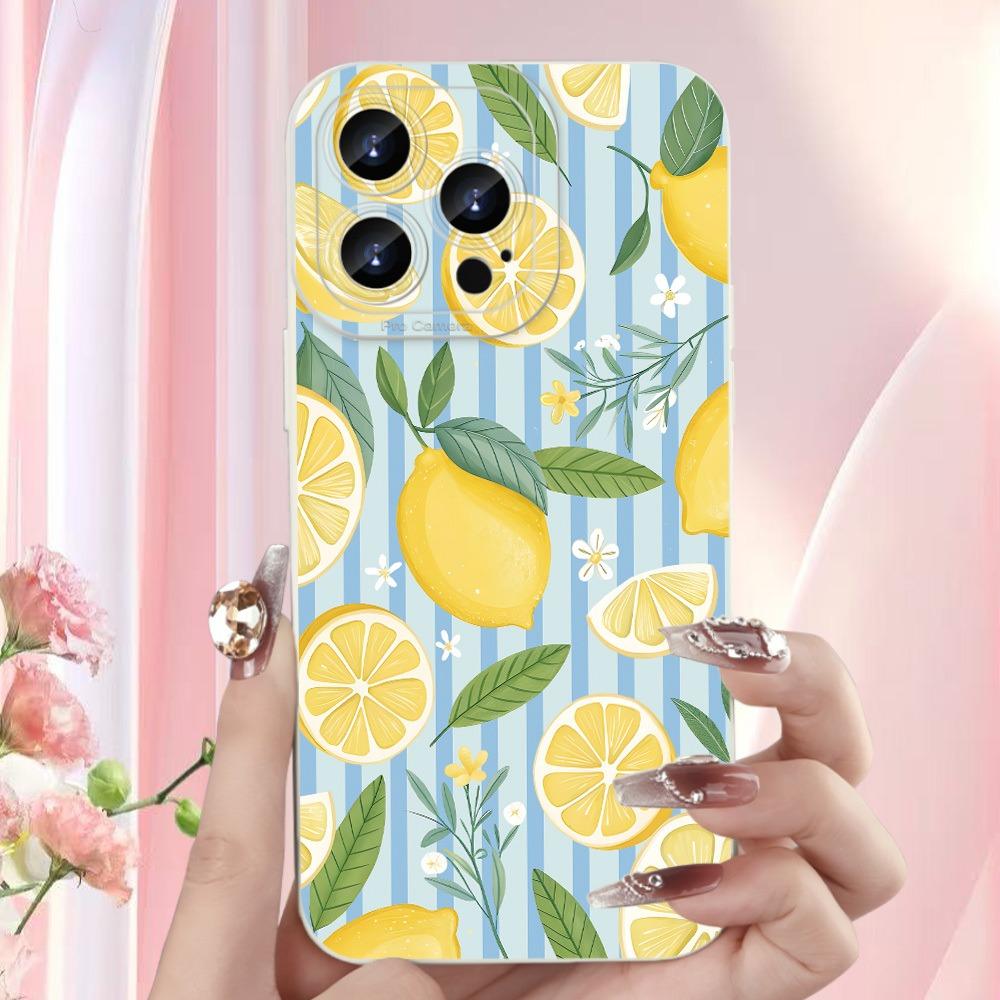 For Xiaomi 15T Pro 5G 11 Lite 5G 14 14T 13T 12T Case Fresh Lemon Print Pattern Cover For Poco F7 5G F6 F5 X7 X6 X5 M6 Soft Funda