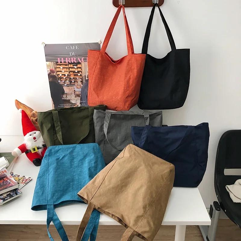 Solide Lässige Nähgarn-Taschen Große Kapazität Hochwertige Taschen für Damen Weicher Reißverschluss Nylon Damen-Taschen