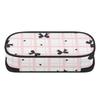 Pencil Pouch Printed 300D Polyester Zip Around Closure with Main Compartment Mesh Pocket and Pen Slots for Daily School Use