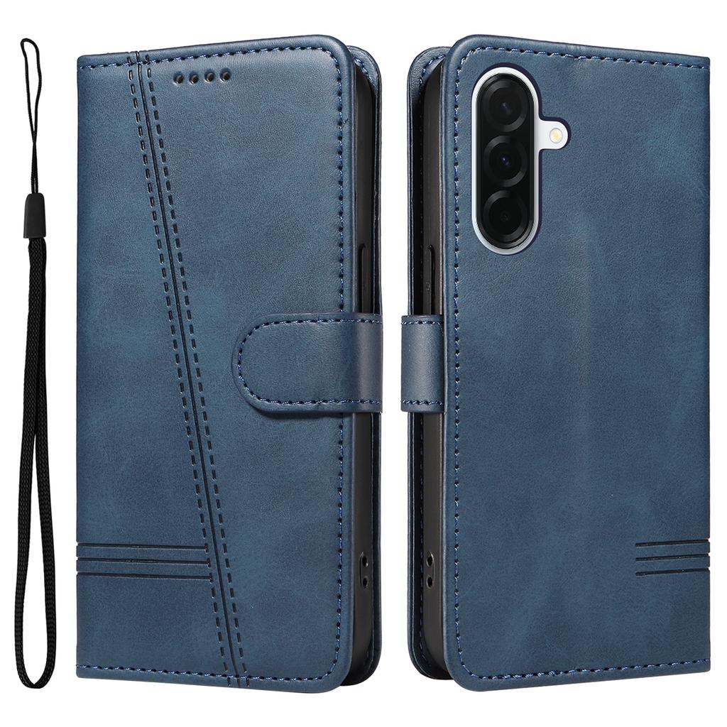For Samsung Galaxy A37 5G Wallet Case T-Shape Lines Leather Phone Cover Stand