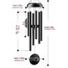 60" Extra Large Tuned Metal Wind Chime for Outdoor Relaxation - Low Tone Memorial Chime