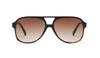 Freckles Mark Vintage Retro 70s Sunglasses for Men and Classic Large Square Aviator Trendy Gradient Oversize Women, Glasses, Brown/Tortoiseshell,