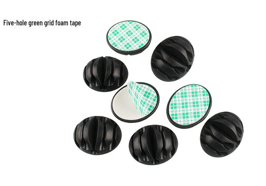 Silicone Desktop Cable Organizer - Self-Adhesive Cable Clip & Management Hub