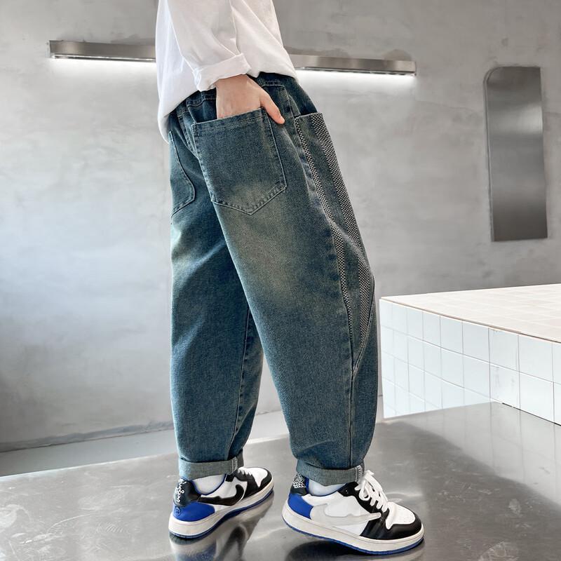 Mumu House Boys' Spring Retro Denim Jeans